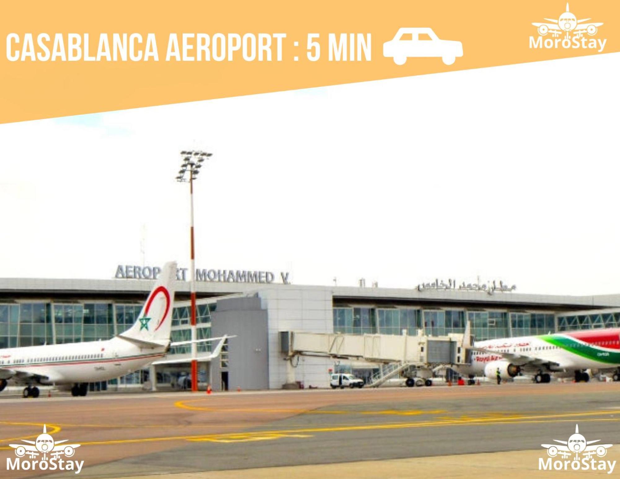 Airport Apartment Suite Casablanca Free Wifi Modern Confort Calme Derroua Buitenkant foto