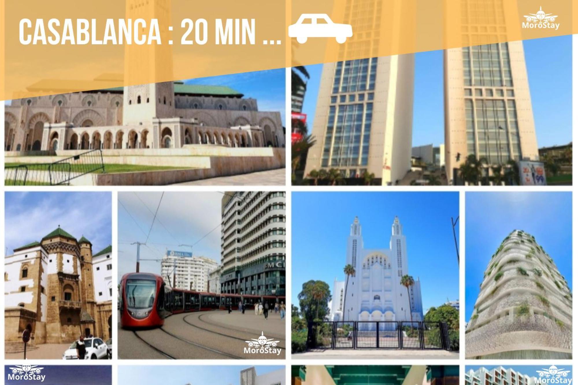 Airport Apartment Suite Casablanca Free Wifi Modern Confort Calme Derroua Buitenkant foto
